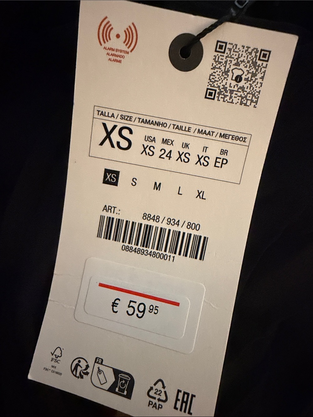 Zara Black Long-Sleeve Midi Dress with Gold Ring Detail - Picture 5 of 5